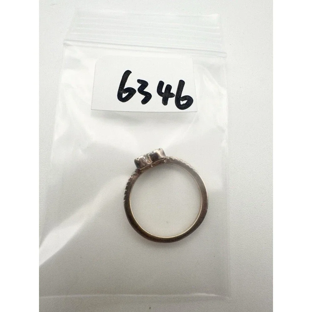 925 Sterling Silver Rose Gold Plated Heart Ring Size 5